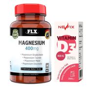 Flx Magnesium 400 mg 60 Tablet + Nevfix Vitamin D3 400 IU 20 ml Sprey