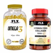 Flx Omega 3 90 Kapsül Balık Yağı + Hydrolyzed Collagen 1000 mg 60 Tablet