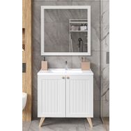 Fly Mobilya FLY122014 Duru Beyaz Banyo Dolabı