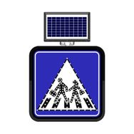FM Trafik Solar Flaşörlü Ledli Trafik Levhası 60x60 cm Yaya Geçidi