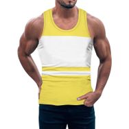 FNKDOR cjie3k14 Sıfır Kol Sarı Erkek T-shirt