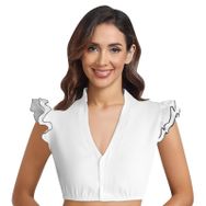 FNKDOR Dirndl Oktoberfest V Yaka Kanatlı Kollu Şık Koyu Gri Kadın Bluz