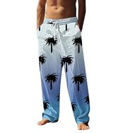 FNKDOR Hawaii Açık Mavi Yazlık Hafif Erkek Pantolon