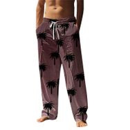 FNKDOR Hawaii Şarap Yazlık Hafif Erkek Pantolon
