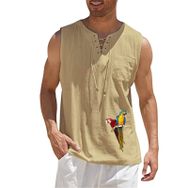 FNKDOR İLPEZW0J Sıfır Kol Haki Erkek T-shirt