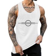 FNKDOR kR1ZkNXU Sıfır Kol Beyaz Erkek T-shirt