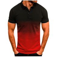 FNKDOR Slim Fit Casual Business Kırmızı Kısa Kollu Erkek T-shirt