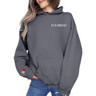 FNKDOR Trend Koyu Gri Uzun Kollu Sevgililer Günü Kapüşonlu Kadın Sweatshirt