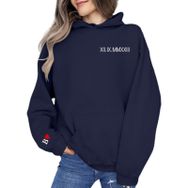 FNKDOR Trend Koyu Mavi Uzun Kollu Sevgililer Günü Kapüşonlu Kadın Sweatshirt