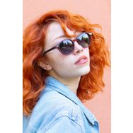 Focus On Lemon Rose Retro Yuvarlak Polarize Güneş Gözlüğü