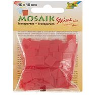 Folia 57220 Sıcak Kırmızı 10x10 mm 190 Adet Transparan Mozaik Seti