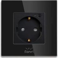 Fonri WF3-EL3-0401-04 Akıllı Siyah Duvar Prizi