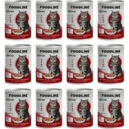 Foodline 12x400 gr Biftekli Yetişkin Kedi Konservesi