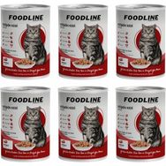 Foodline 6x400 gr Biftekli Yetişkin Kedi Konservesi