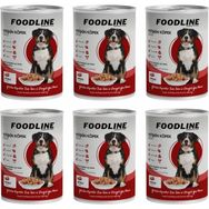 Foodline 6x400 gr Biftekli Yetişkin Köpek Konservesi