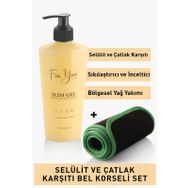 For You Gold Slim Jel İnceltici Sıkılaştırıcı Yağ Yakıcı Bölgesel İncelme Çatlak Karşıtı ve Selülit Kremi Set