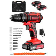Forces Power FRC58PRO-TRX 58 v 10 ah Bakır Sargı Metal Şanzıman Çift Akülü Darbeli Matkap ve Vidalama Seti