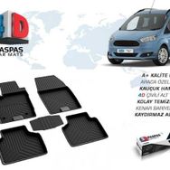 Ford Courier 4D 2014 ve Üstü Siyah Havuzlu Kauçuk Paspas