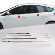 Ford Focus 2 2005-2011 Krom Cam Çıtası