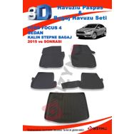 Ford Focus 4 Kalın Stepne Sedan 2015 ve Sonrası Paspas ve Bagaj Havuzu