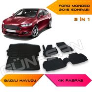 Ford Mondeo 2015 Sonrası 4D Havuzlu Paspas ve Bagaj Havuzu