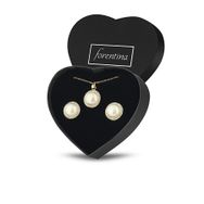 Forentina PS1364 İnci modeli Kolye Küpe Takı Seti