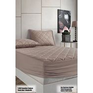 Formeya Alez Kahverengi %100 Pamuk Kapitone 150x200 cm Yatak Koruyucu Alez Fitted Çarşaf
