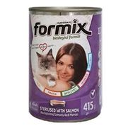 Formix Kısırlaştırılmış Kedi Somonlu 2x400 gr Konserve Maması