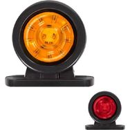 Formplas FR0136-YR Sarı-Kırmızı 12-24 V 70 mm 18 Led'li Lensli Cam Mini Düz Lamba
