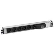 Formrack F082PR6SA 6'lı 19" Sigortalı Aluminyum Priz