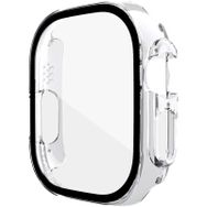 Forzacase FC015 Apple Watch 44 mm Şeffaf Önü Kapalı Ekran Korumalı Sert Rubber Akıllı Saat Kılıfı