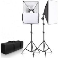 Fototek 50x70 Softbox 2 Sürekli Işık Seti Strobist Set Taşıma Çantalı