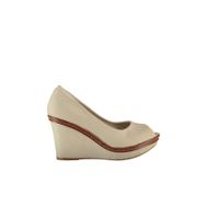 Fox Shoes 9674040305 Bej Dolgu Topuklu Ayakkabı