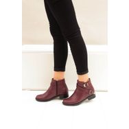 Fox Shoes A726193409 Bordo Kadın Bot