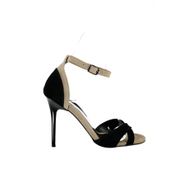 Fox Shoes B922113802 Siyah-Ten Süet Topuklu Ayakkabı