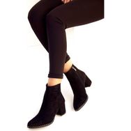 Fox Shoes C654013302 Siyah Süet Kadın Bot