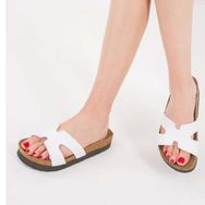Fox Shoes F777771509 Beyaz Kadın Terlik