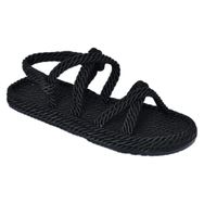 Fox Shoes H596011704 Siyah Kadın Sandalet