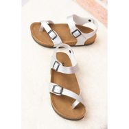 Fox Shoes H777786009 Gümüş Kadın Sandalet