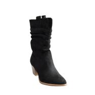 Fox Shoes J404040002 Siyah Süet Kadın Bot