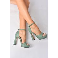 Fox Shoes K404580109 Yeşil Topuklu Kadın Ayakkabı