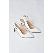 Fox Shoes K404910309 Beyaz Sivri Burun Kadın Topuklu Ayakkabı