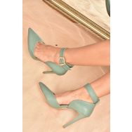 Fox Shoes K654073309 Yeşil Kadın Topuklu Ayakkabı