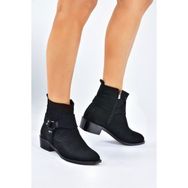 Fox Shoes L252032502 Siyah Süet Kadın Bot