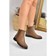 Fox Shoes L252671509 Vizon Suni Deri Kadın Bot