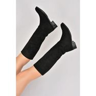Fox Shoes L726600902 Siyah Süet Düz Taban Günlük Kadın Çizme