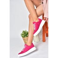 Fox Shoes P602045002 Fuşya Süet Kadın Spor Ayakkabı
