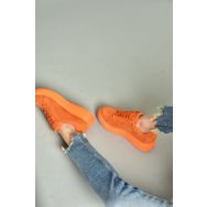 Fox Shoes P602045002 Turuncu Süet Kadın Spor Ayakkabı