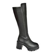 Fox Shoes T973390009 Siyah Kalın Topuklu Kadın Çizme