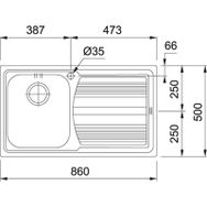 Franke LLX 611 Logica Line Sol İnox Evye